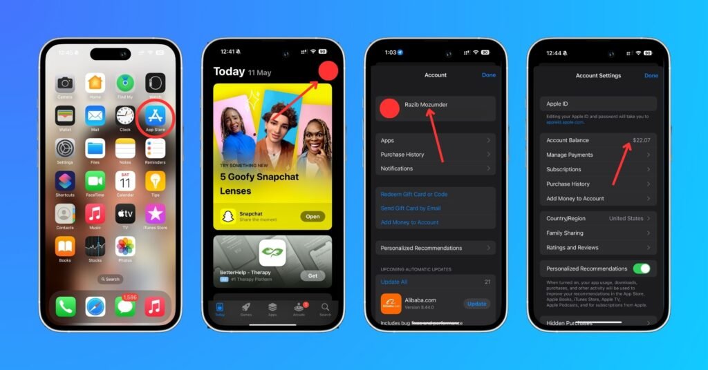 Check Apple Account Balance on iPhone